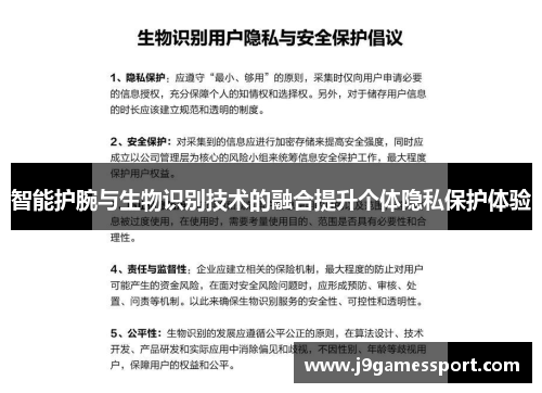 智能护腕与生物识别技术的融合提升个体隐私保护体验